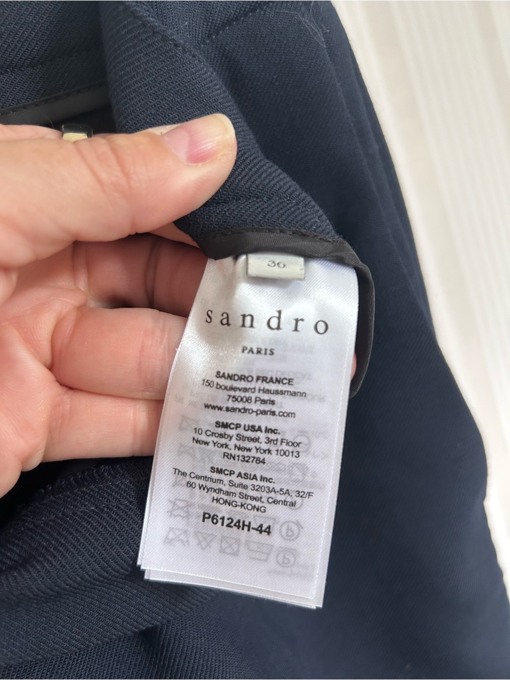 SANDRO Women’s Tailored Slim Ankle Pants  Navy Size 36 NEW - Picture 11 of 12